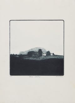 Stone Valley, Modern Aquatint by Linda Plotkin