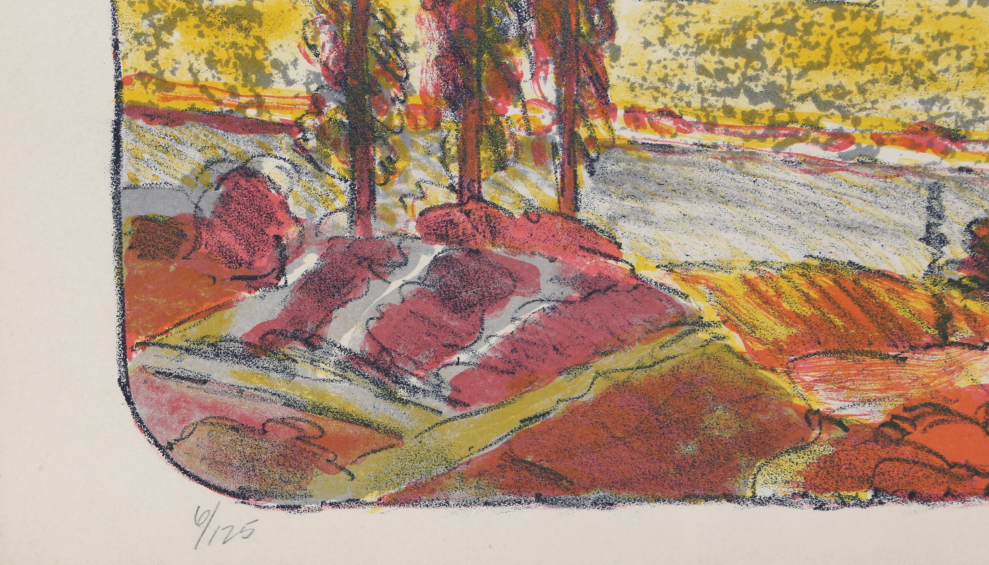 Yellow Field, lithographie moderne de Linda Plotkin en vente 2