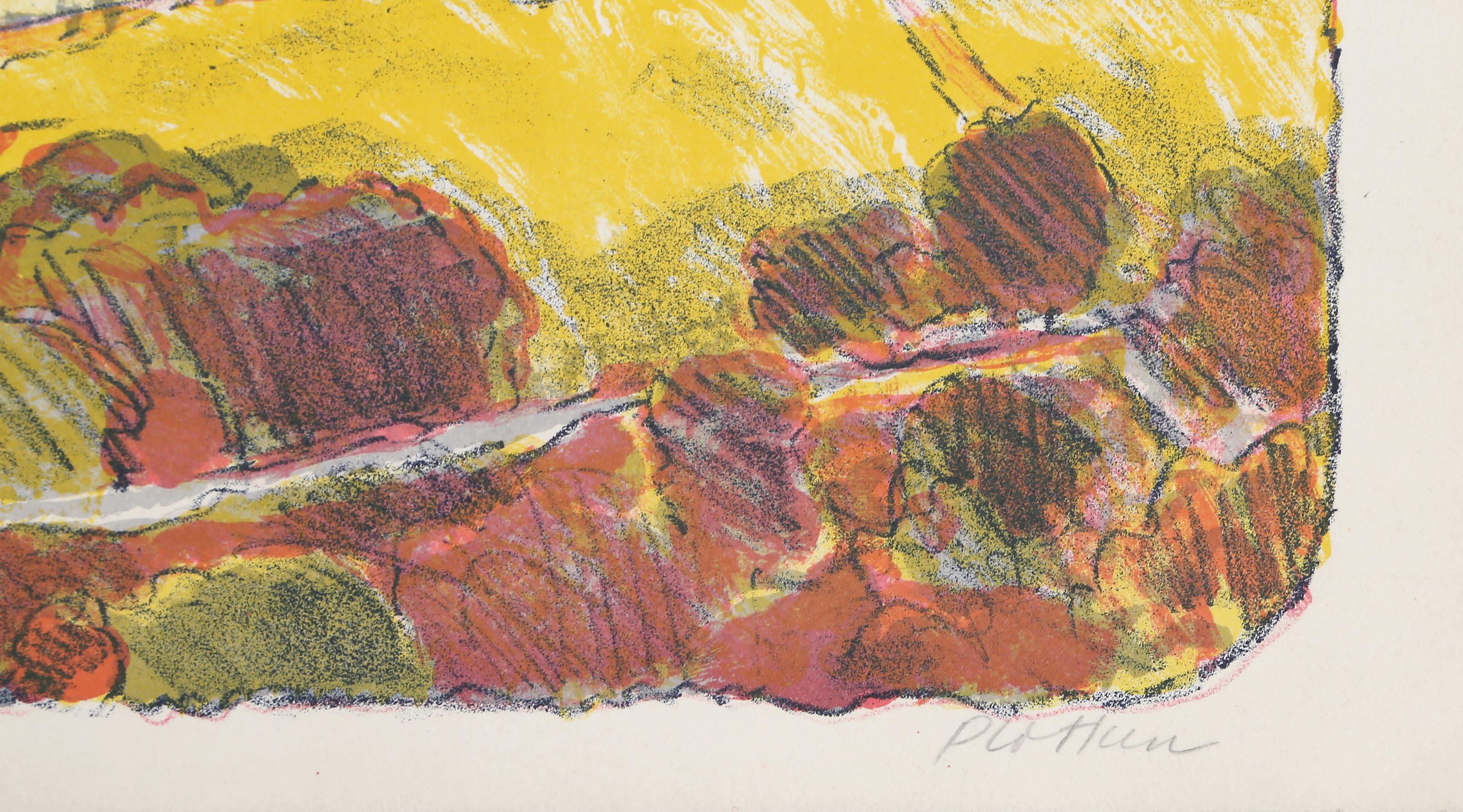 Yellow Field, lithographie moderne de Linda Plotkin en vente 3