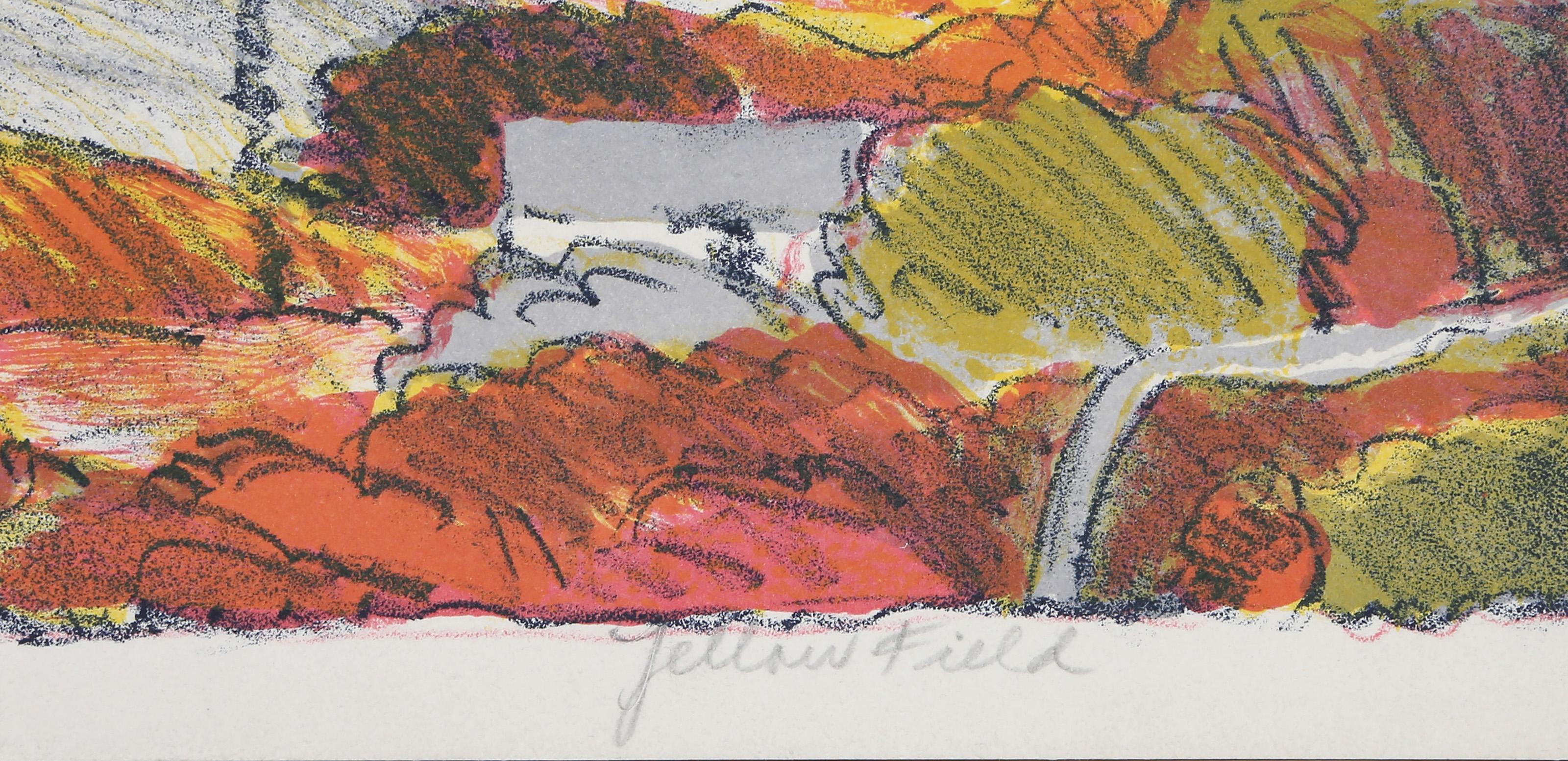 Yellow Field, lithographie moderne de Linda Plotkin en vente 4