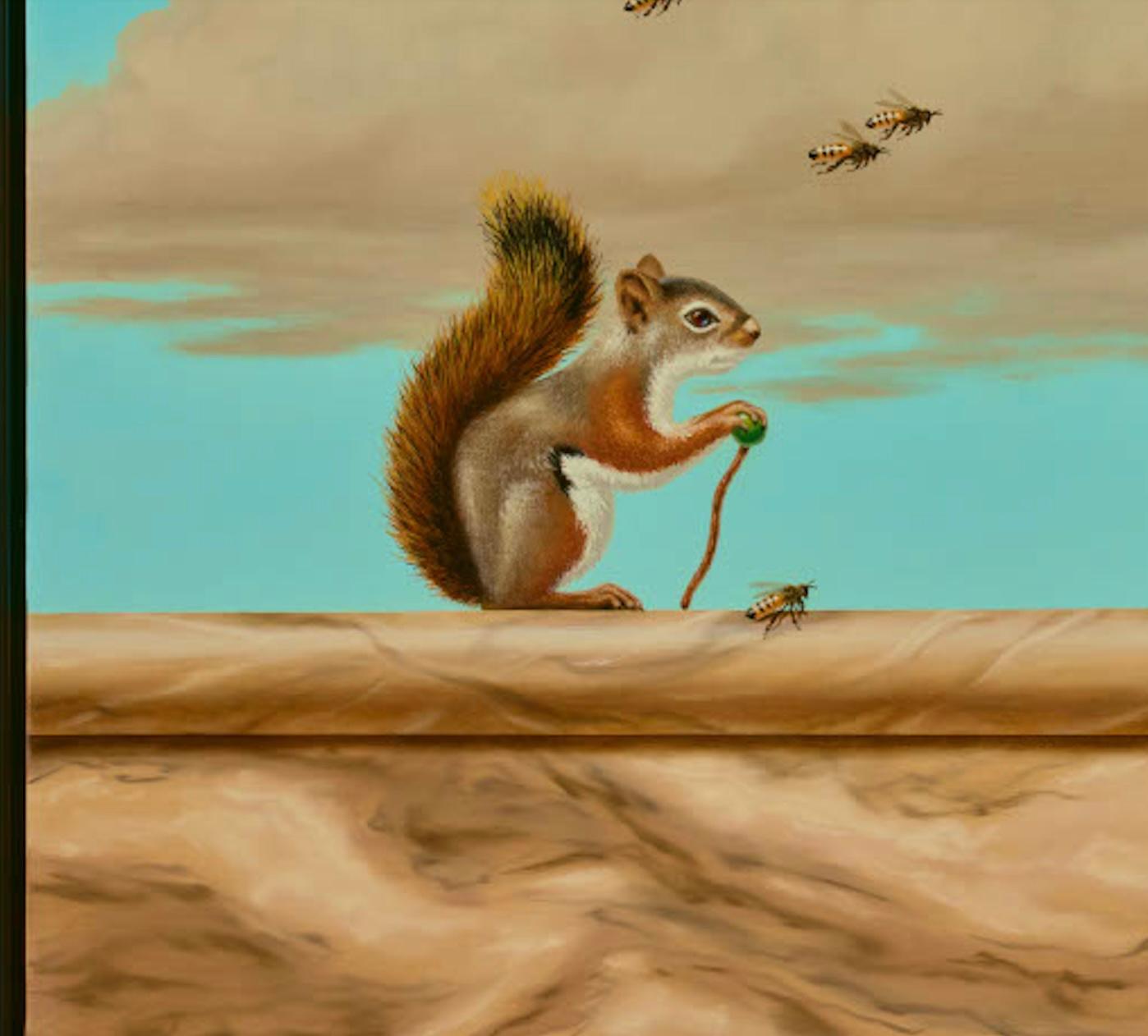 Scimmia scoiattolo e Allen - Painting di Linda Ridd Herzog