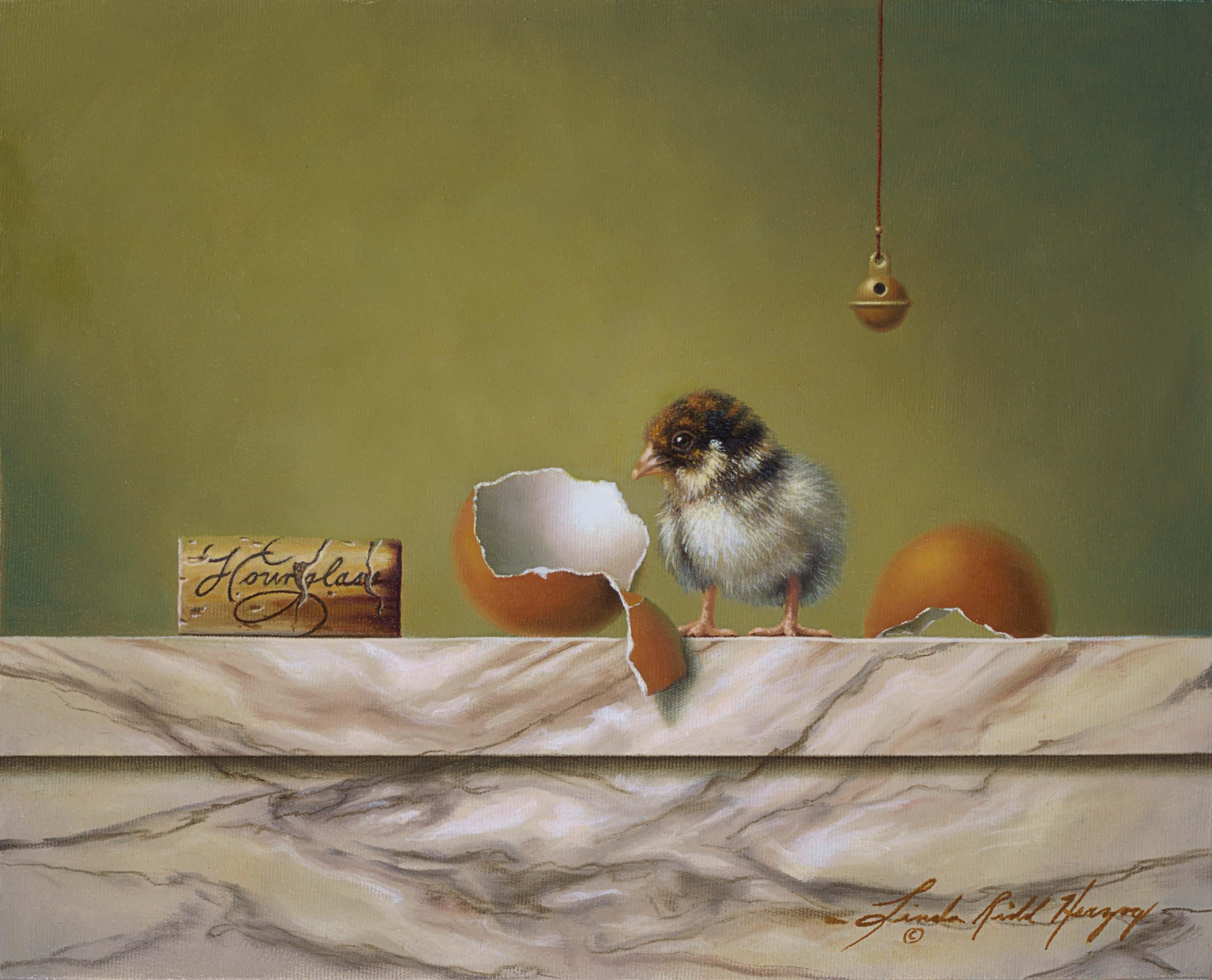 Linda Ridd Herzog Animal Painting - Time to Pop Open