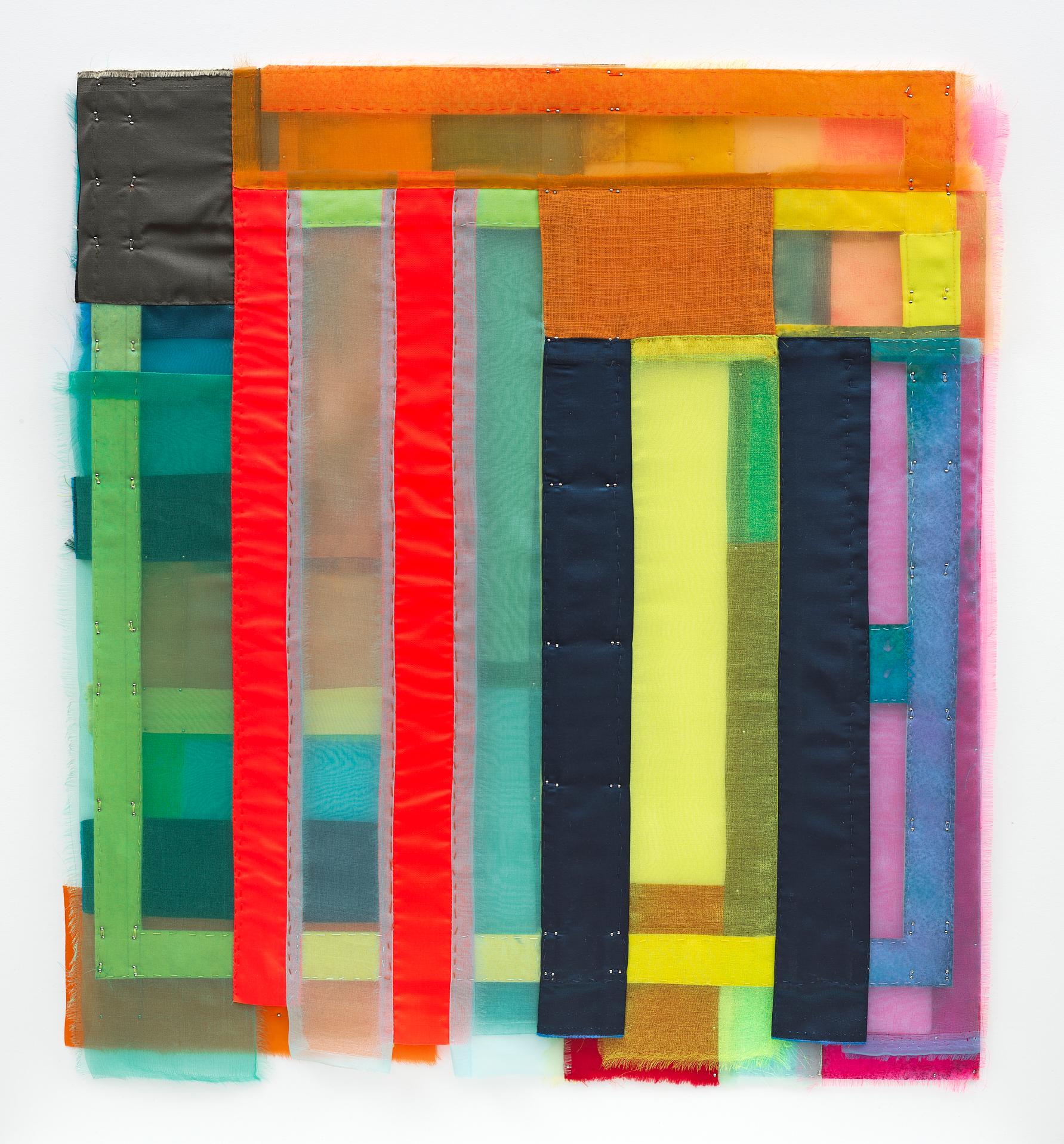 Linda Schmidt Abstract Sculpture - Drape, colorful, abstract collage, 2023