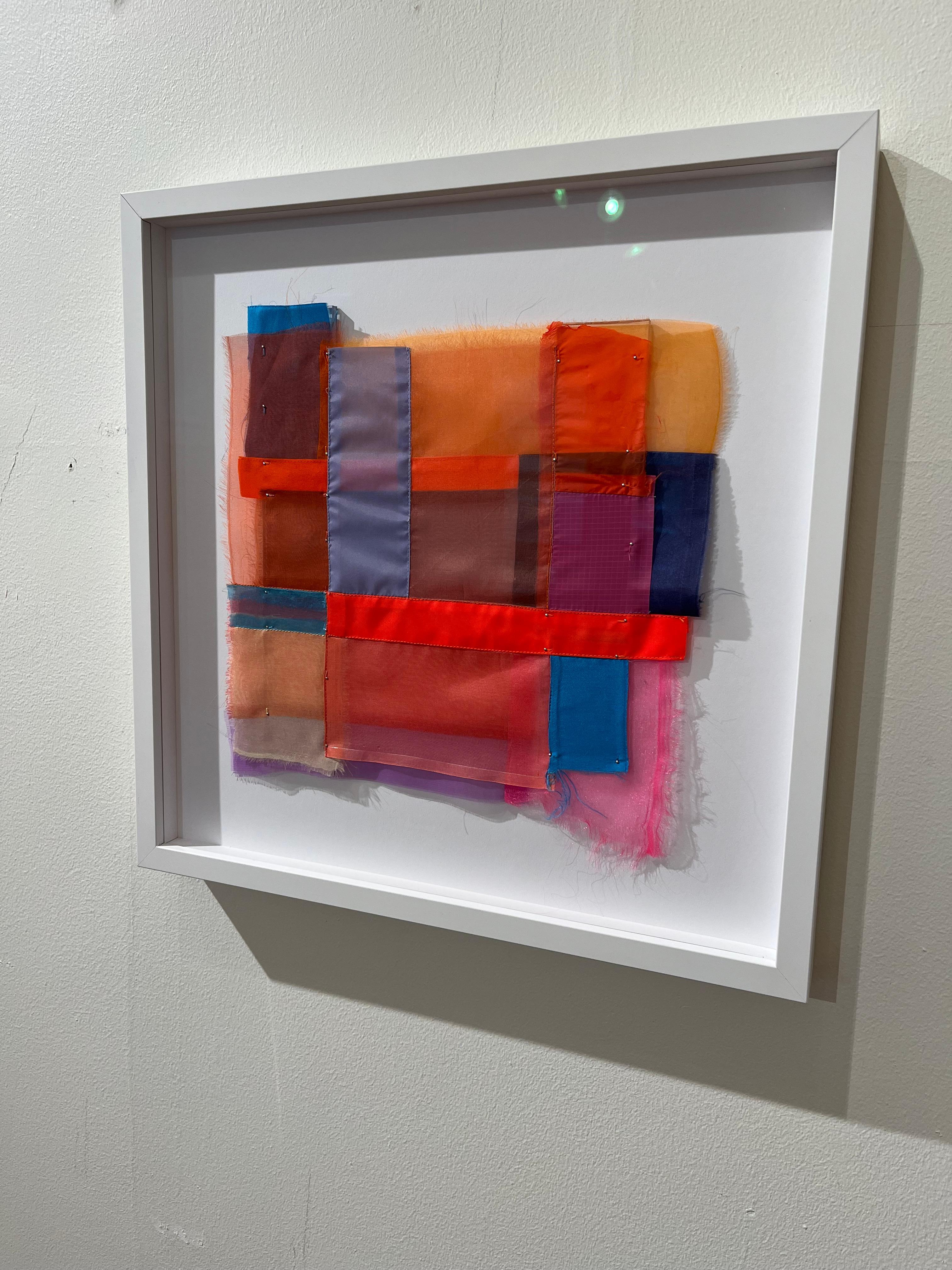 Linda Schmidt’s fabric sculptures intertwine public and private, luxury and common. There is a sense of egalitarianism present in both the way Schmidt sources and arranges her fabrics; thrifted fabrics and high-quality pieces are viewed with an