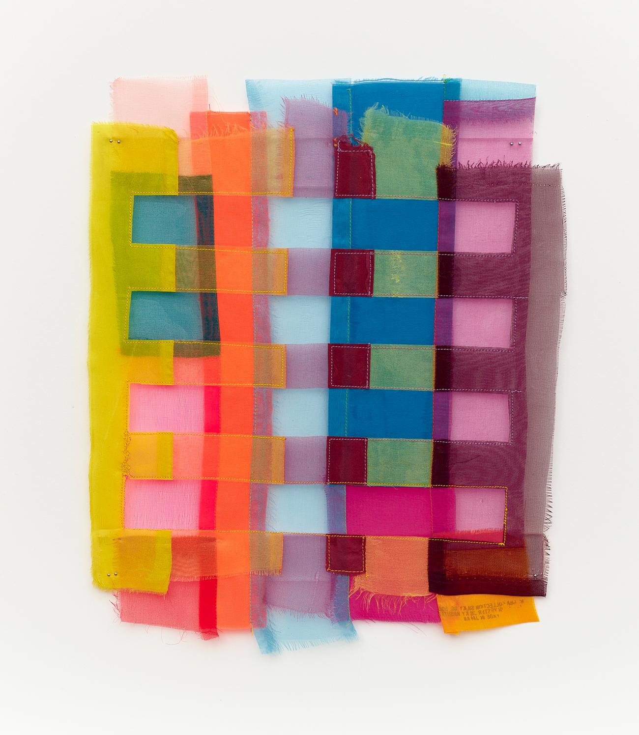 Linda Schmidt Abstract Sculpture - Untitled (0382), colorful abstract fabric sculpture