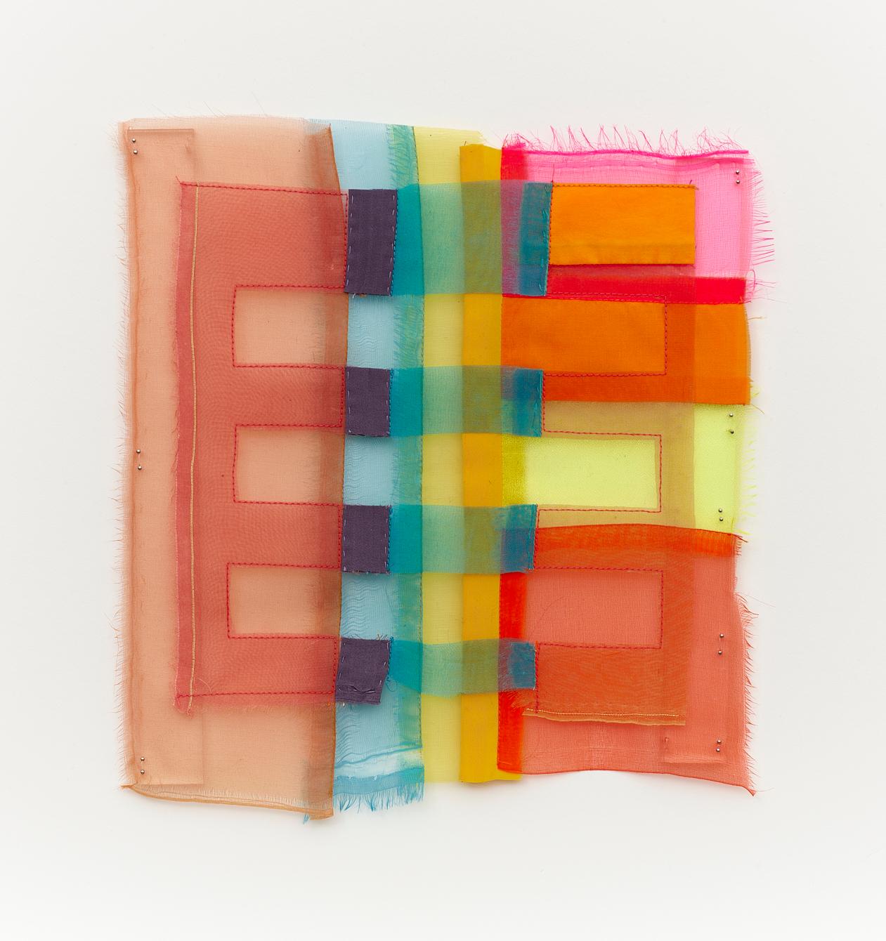 Linda Schmidt Abstract Sculpture - Untitled (0383), colorful abstract fabric sculpture