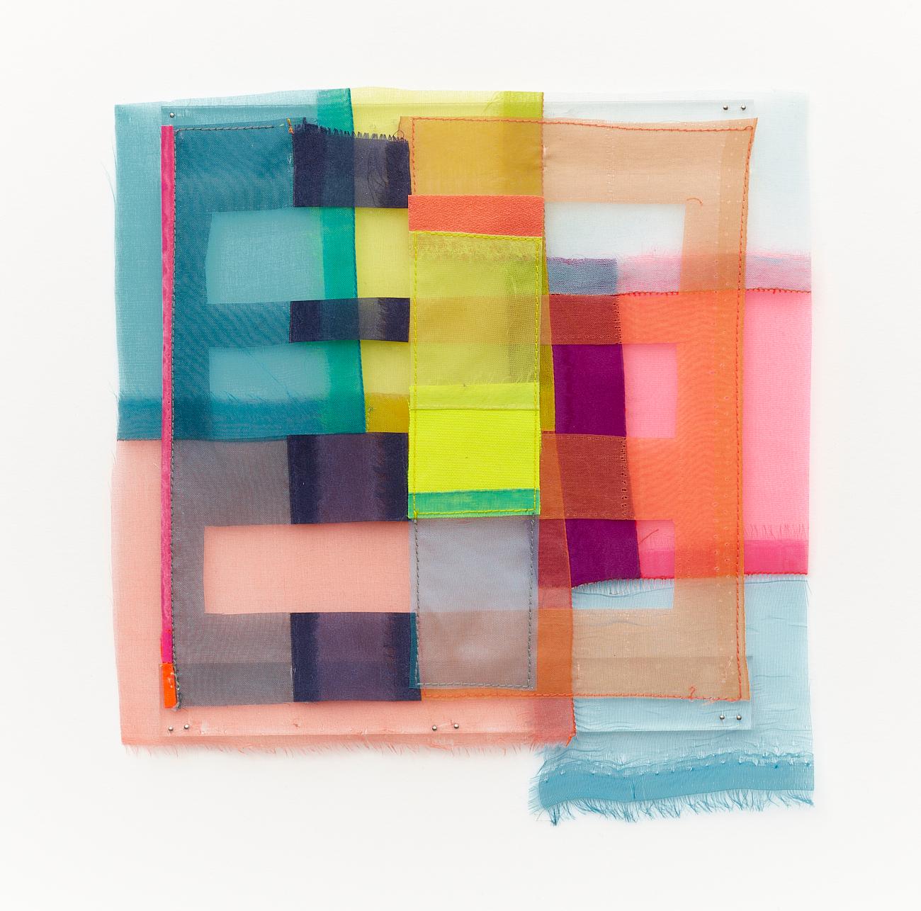 Linda Schmidt Abstract Sculpture - Untitled (0388), colorful abstract fabric sculpture
