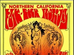 Linda Segul Festival Folk-Rock della California del Nord, 1968 Poster originale del concerto