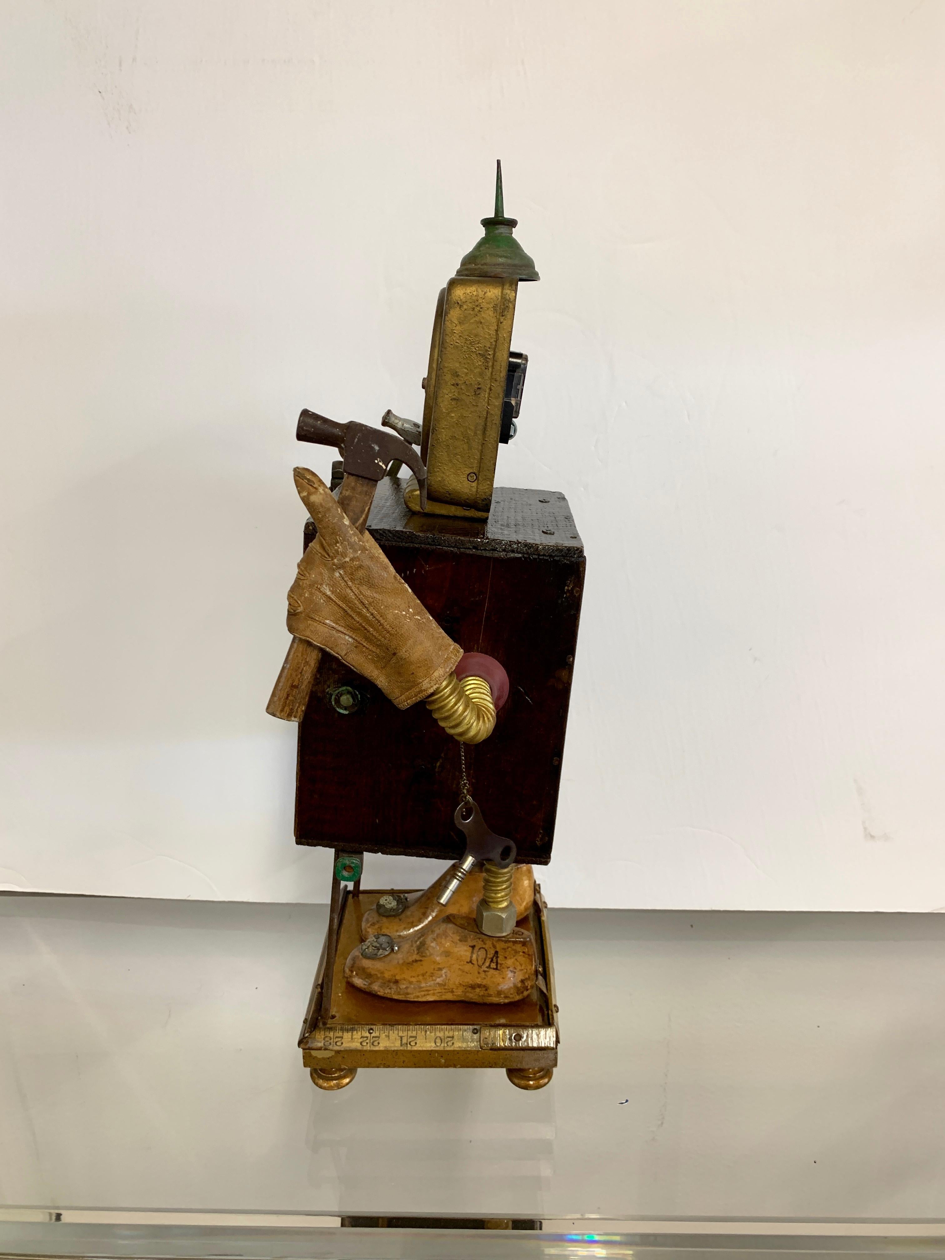 A wonderful outsider art sculpture by the noted artist Linda Semple. This piece is titled 