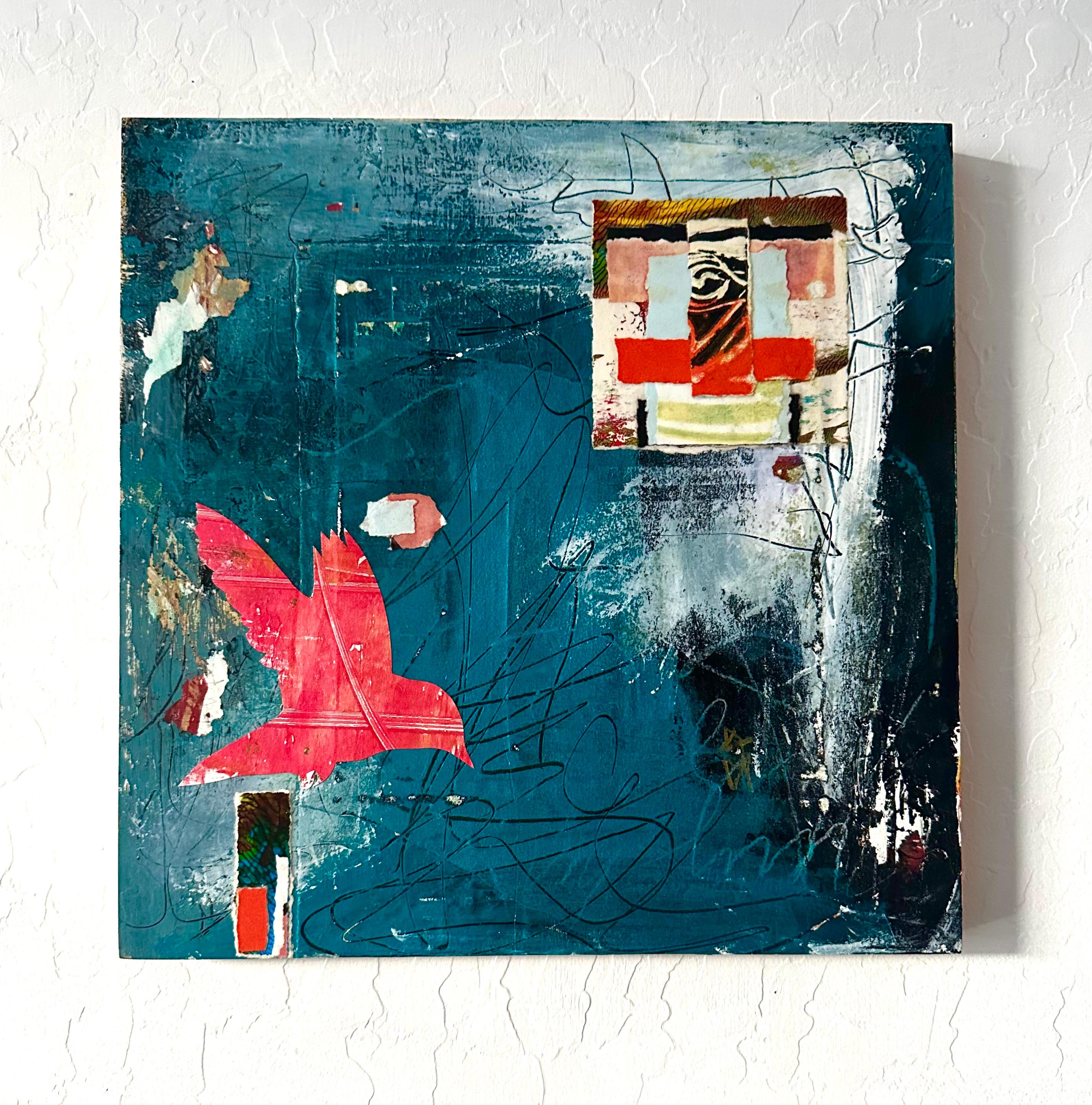 <p>Artist Comments<br>Inspired by the feeling of coming home after traveling, artist Linda Shaffer creates a bold mixed-media abstract that captures the warmth and comfort of seeing a light in the window and returning to loved ones. The work layers