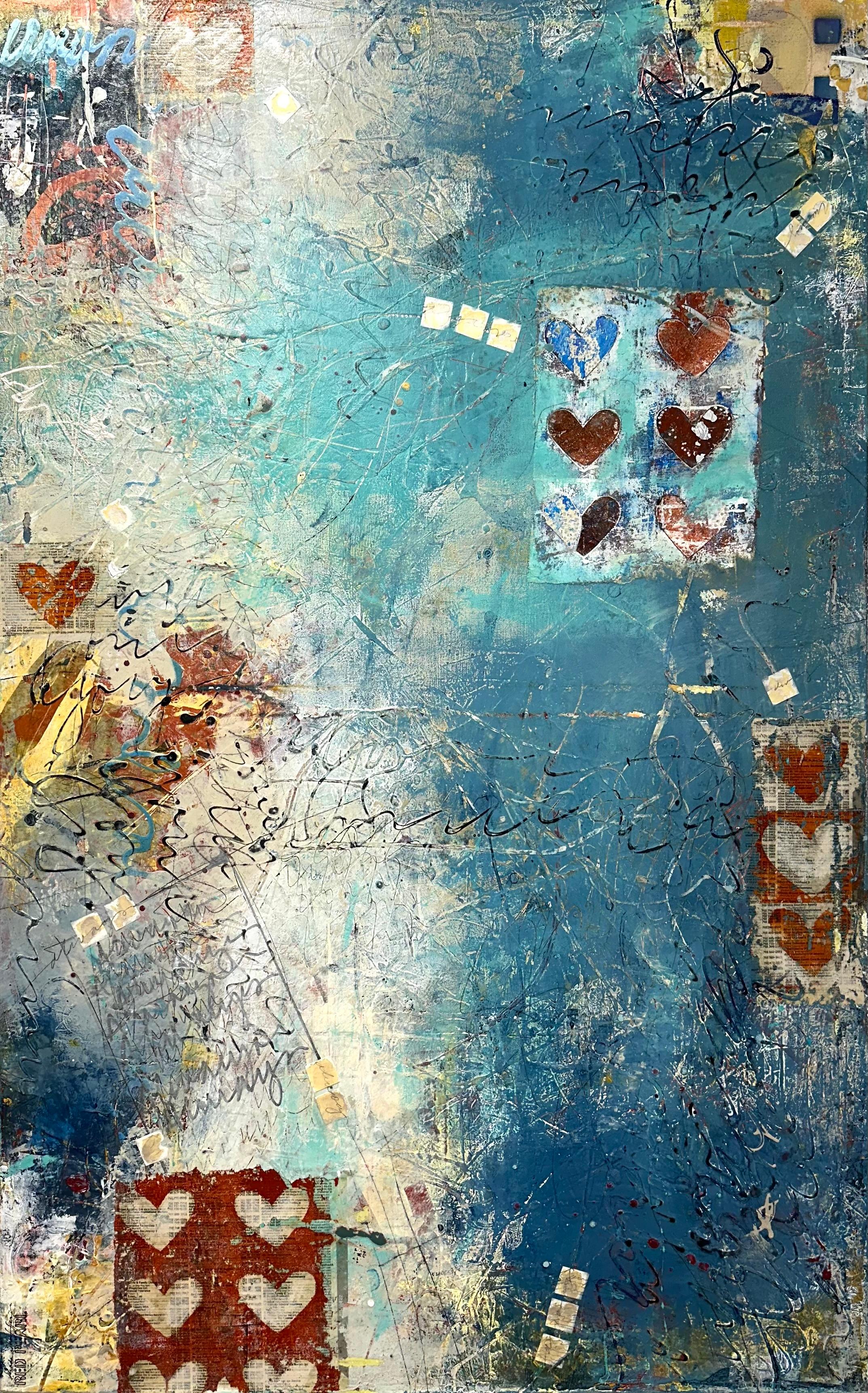 Always Time, Abstract Painting - Mixed Media Art by Linda Shaffer