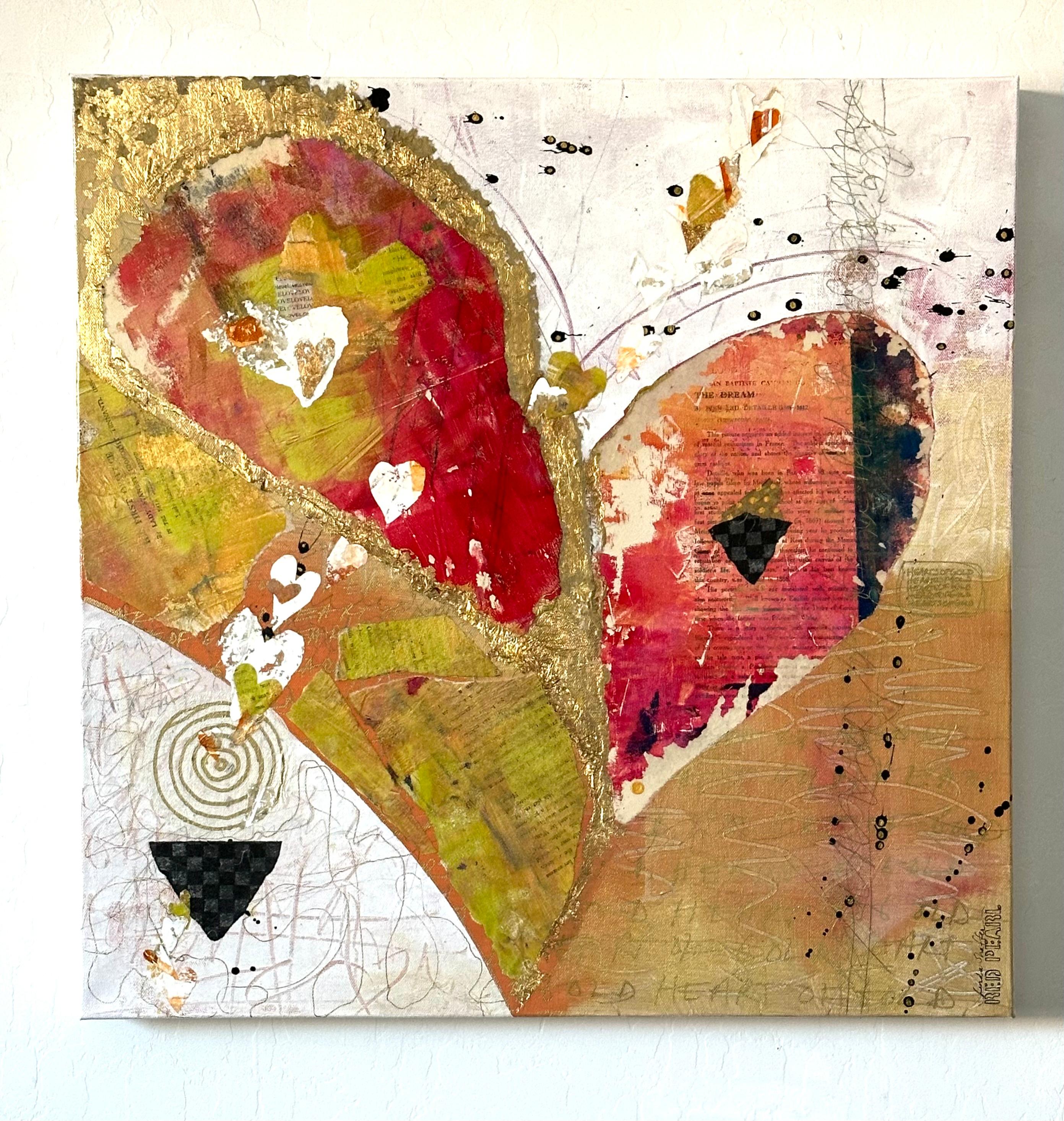 <p>Commenti dell'artista<br />Un assortimento di carte, foglie d'oro e materiali vari formano una vibrante composizione incentrata sui temi dell'amore. Gli intricati dettagli arricchiscono la narrazione, riflettendo le persone affidabili della