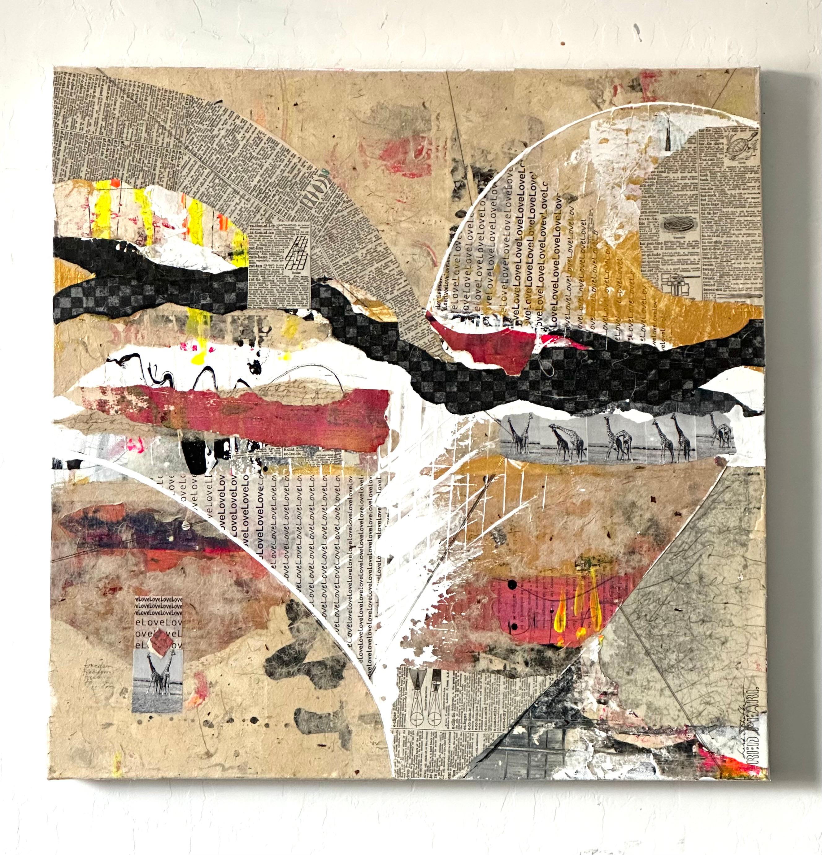 <p>Commenti dell'artista<br>L'artista Linda Shaffer si è ispirata alle immagini di una giraffa per rappresentare la giocosità dell'amore e delle relazioni. Un cuore pronunciato al centro sottolinea il tema dell'affetto. Linda ha creato l'opera