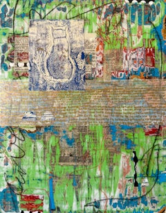 Le chat sur la clôture, peinture abstraite