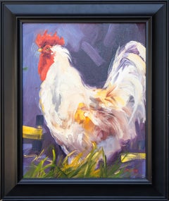 "Dawn Breaker" Impressionist Rooster Painting