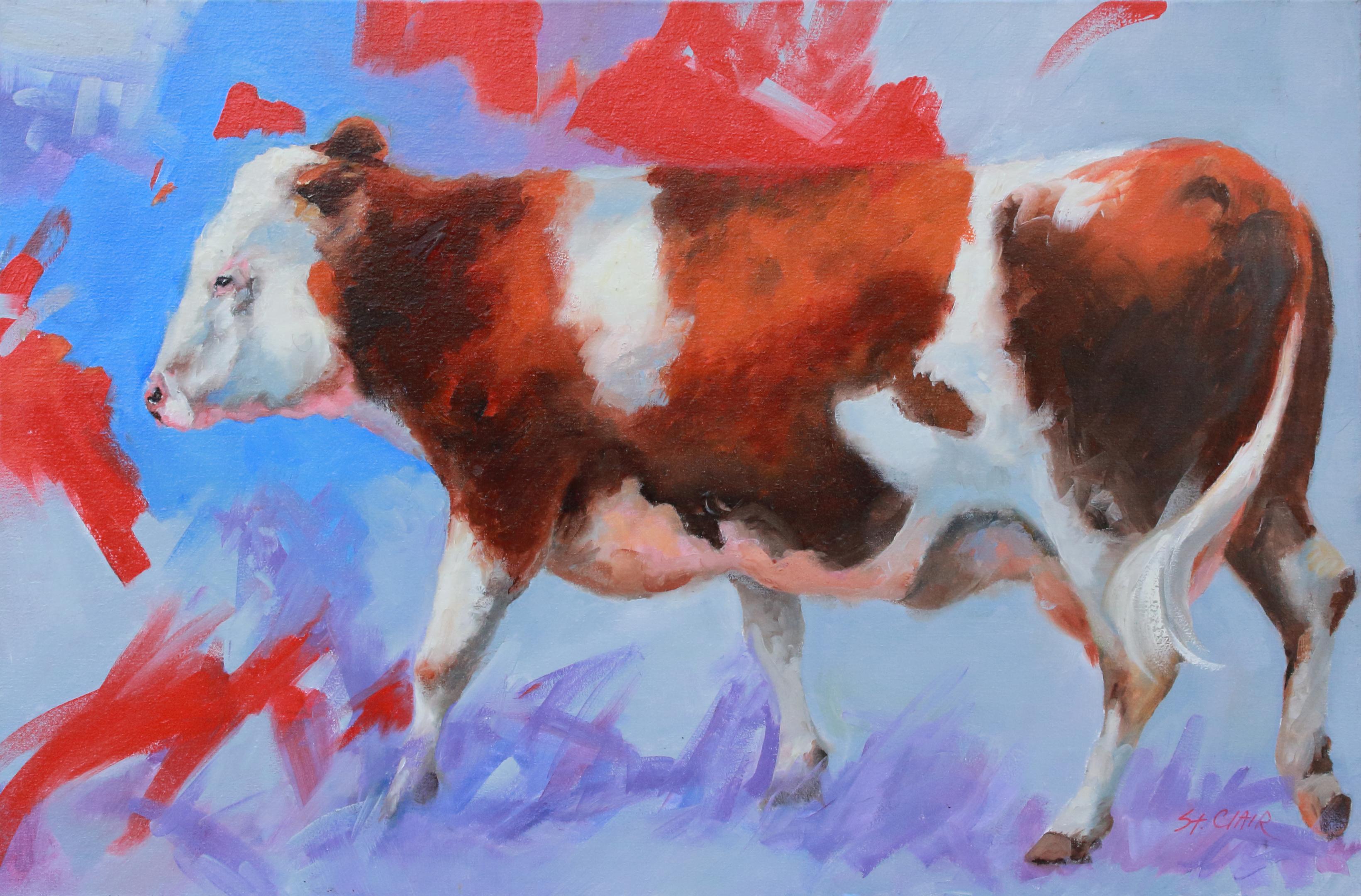 Pascolo viola - Painting Impressionismo di Linda St. Clair