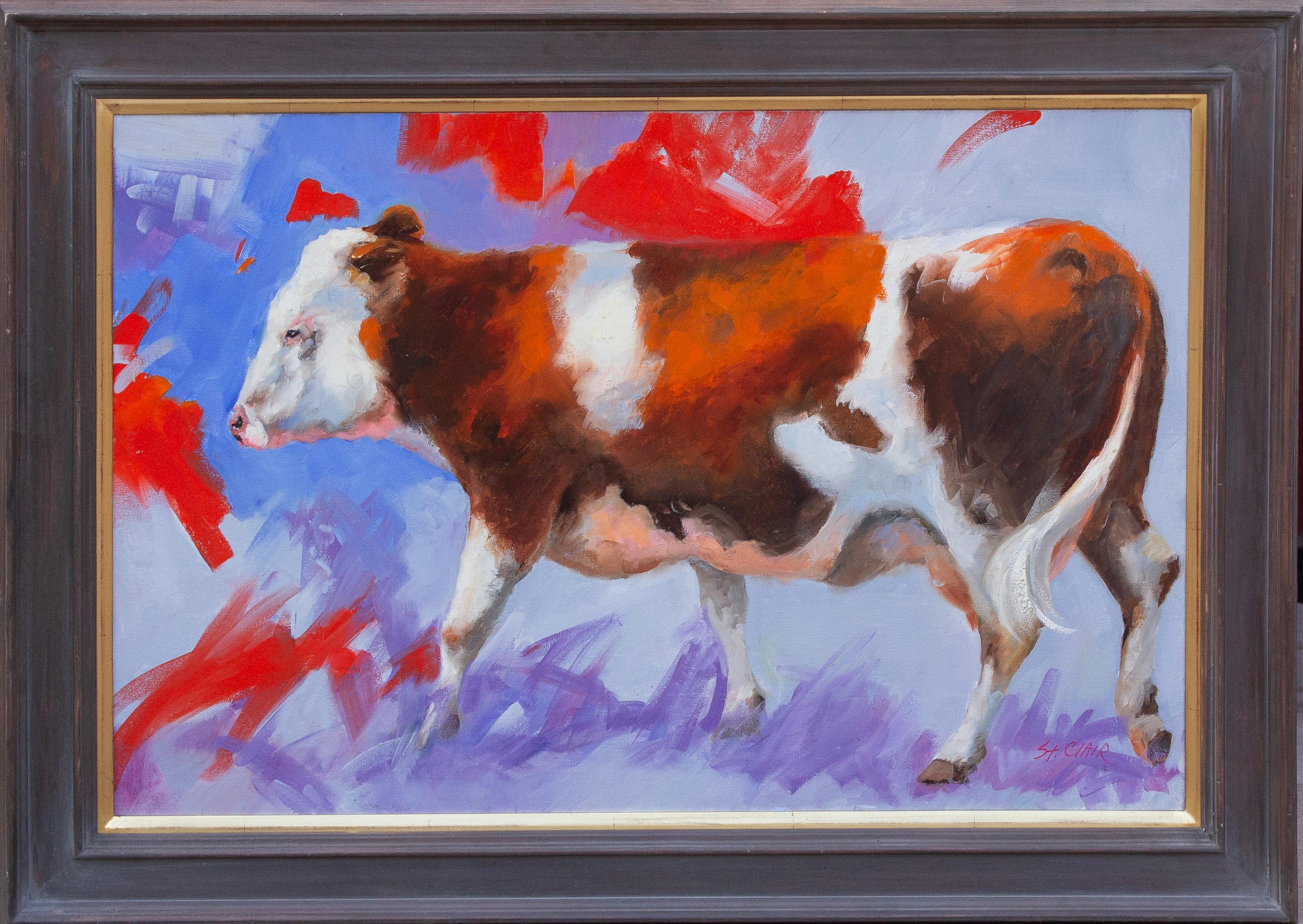 Pascolo viola - Painting di Linda St. Clair