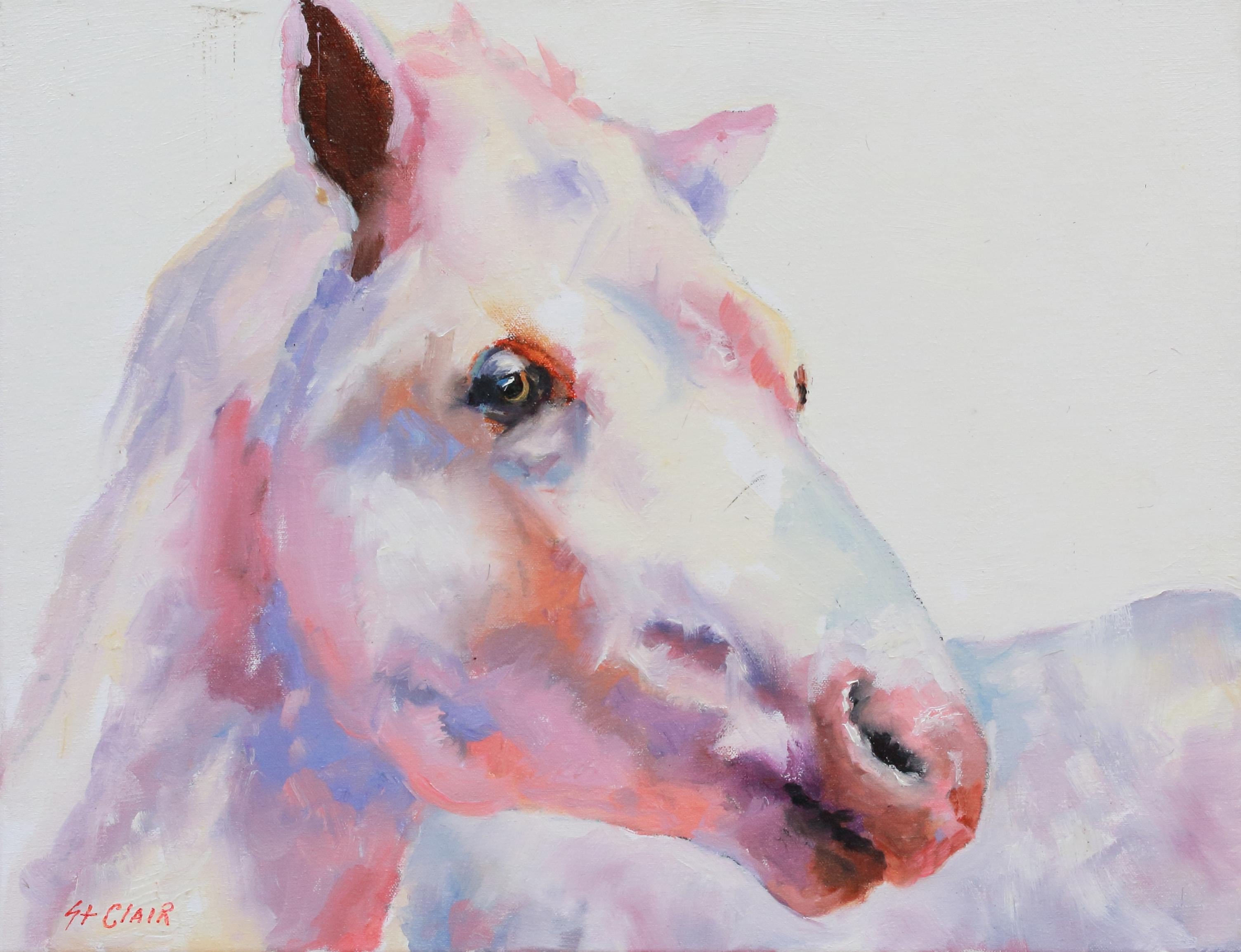 Selfie (Impressionismus), Painting, von Linda St. Clair