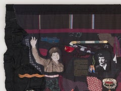 Feministischer Contemporary Mixed Media Fabric Sculptural Wandteppich - Ruth Gruber 816