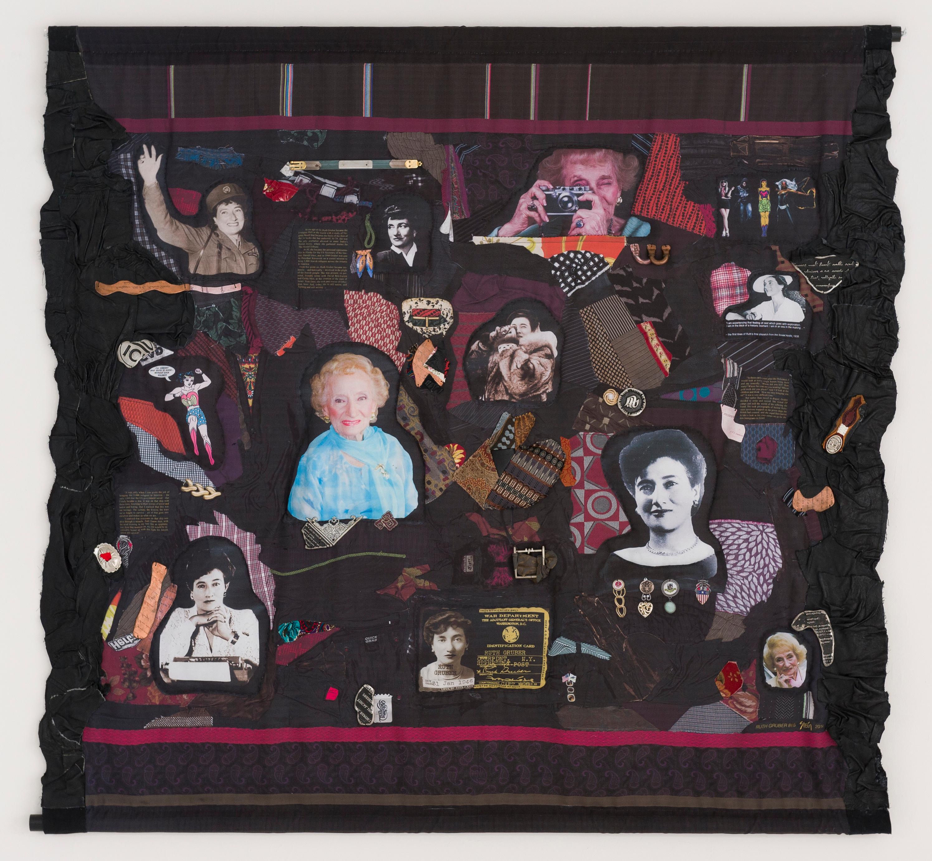 Feminist Contemporary Mixed Media Fabric Sculptural Tapestry - Ruth Gruber 816