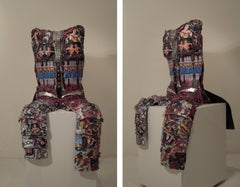 Linda Stein, Knight of Courage 655 - Contemporary Mixed Media Fashion Sculpture