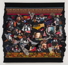 Feministische Contemporary Fabric Leather Sculptural Tapestry - Gloria Steinem 1037