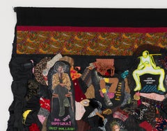 Feminist Contemporary Fabric Sculptural Tapestry - Legs Together and Apart 925