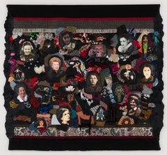 Feminist Contemporary Mixed Media Fabric Sculptural Tapestry - Ten Heroes 882 