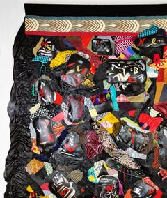 Toward Words 1205 - Contemporary Art, Mixed Media Sculptural Tapestry