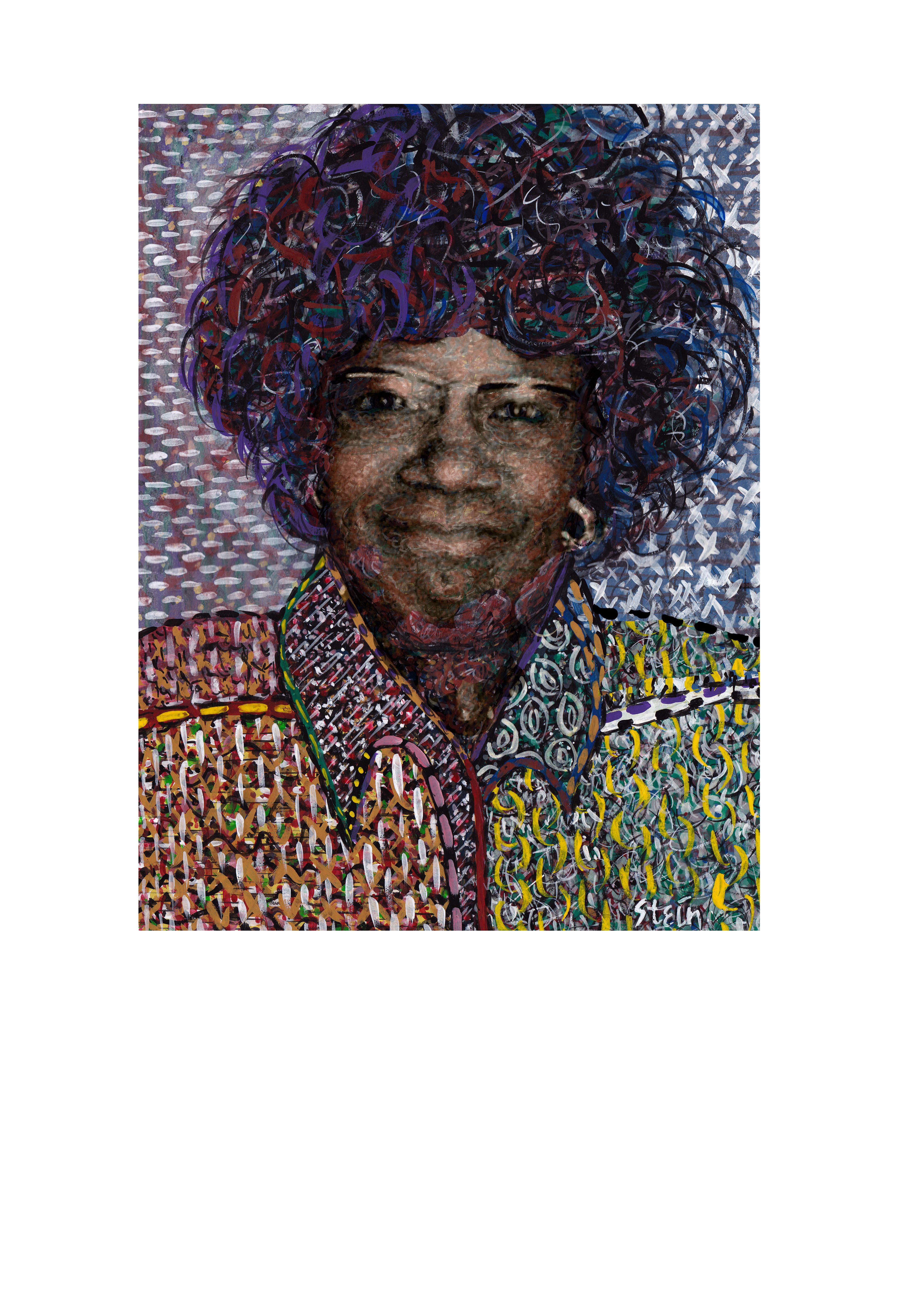 Linda Stein Portrait Print - Signed Limited Edition Feminist Contemporary Art Print - Shirley Chisholm 763