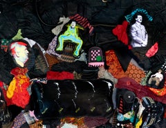 Feminist Contemporary Fabric Mixed Media Sculptural Tapestry - Fascist Five 937