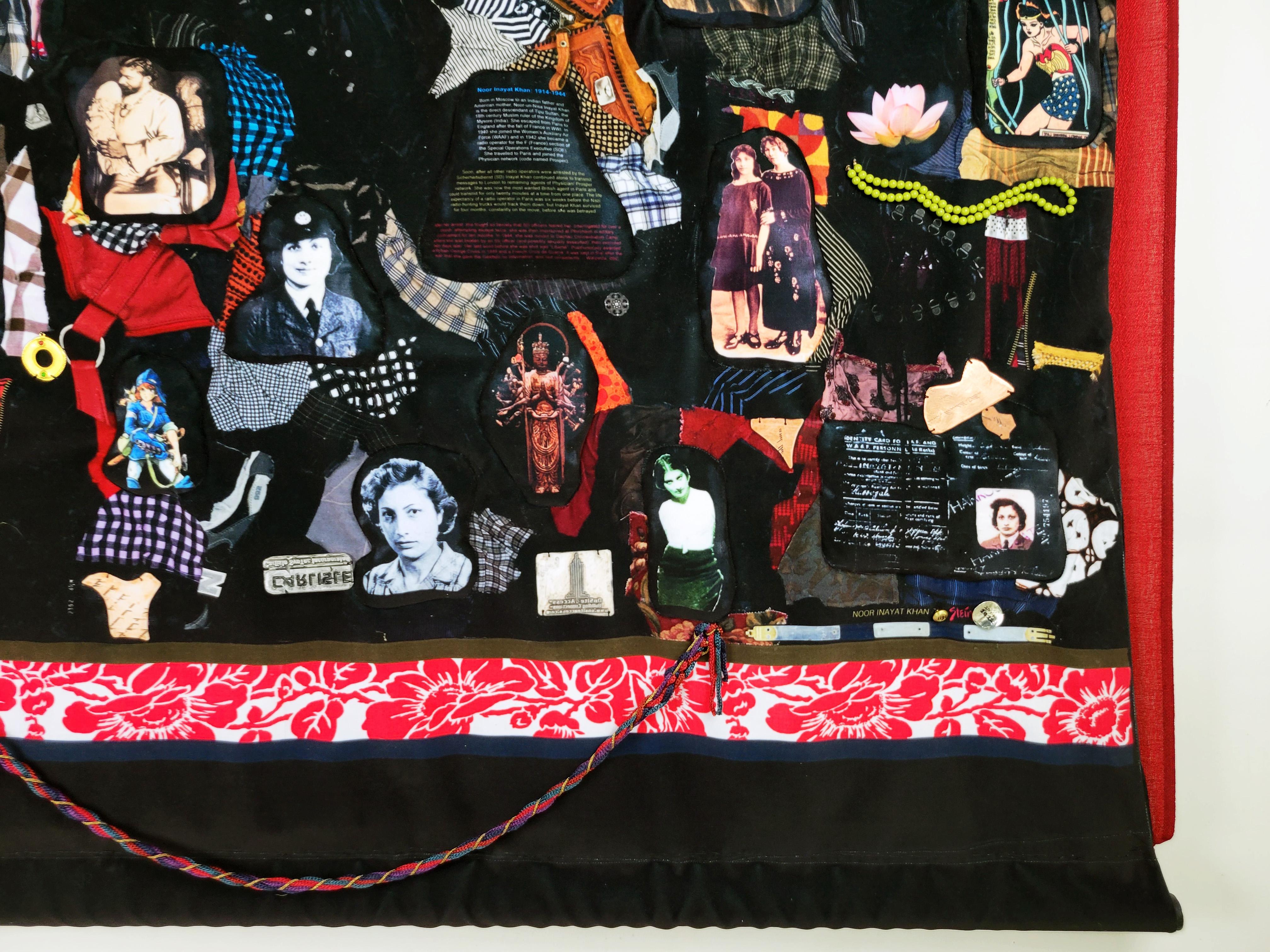 Linda Stein, Noor Inayat Khan 1131 - Feminist Contemporary Fabric Sculptural Wall Tapestry

Noor Inayat Khan 1131 is from Linda Stein's Holocaust Heroes: Fierce Females series, which highlights Holocaust-era female heroes.

Stein began to produce