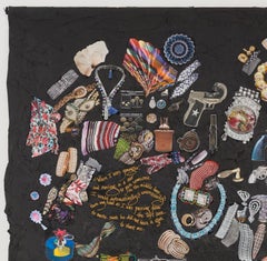 Tapiz Escultórico Feminista - 929 Crecer como Mujer: Joyas, armas, minas terrestres