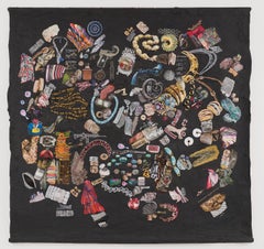 Feminist Sculptural Tapestry - 929 Growing Up Female: Jewelry, Guns, Landmines 