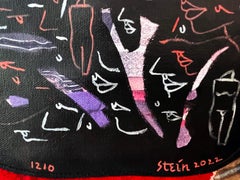 Linda Stein, 1210 - Arte contemporáneo 3D Collage escultórico de tela de técnica mixta