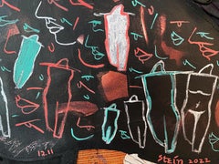 Linda Stein, 1211 - Arte contemporáneo 3D Collage escultórico de tela de técnica mixta