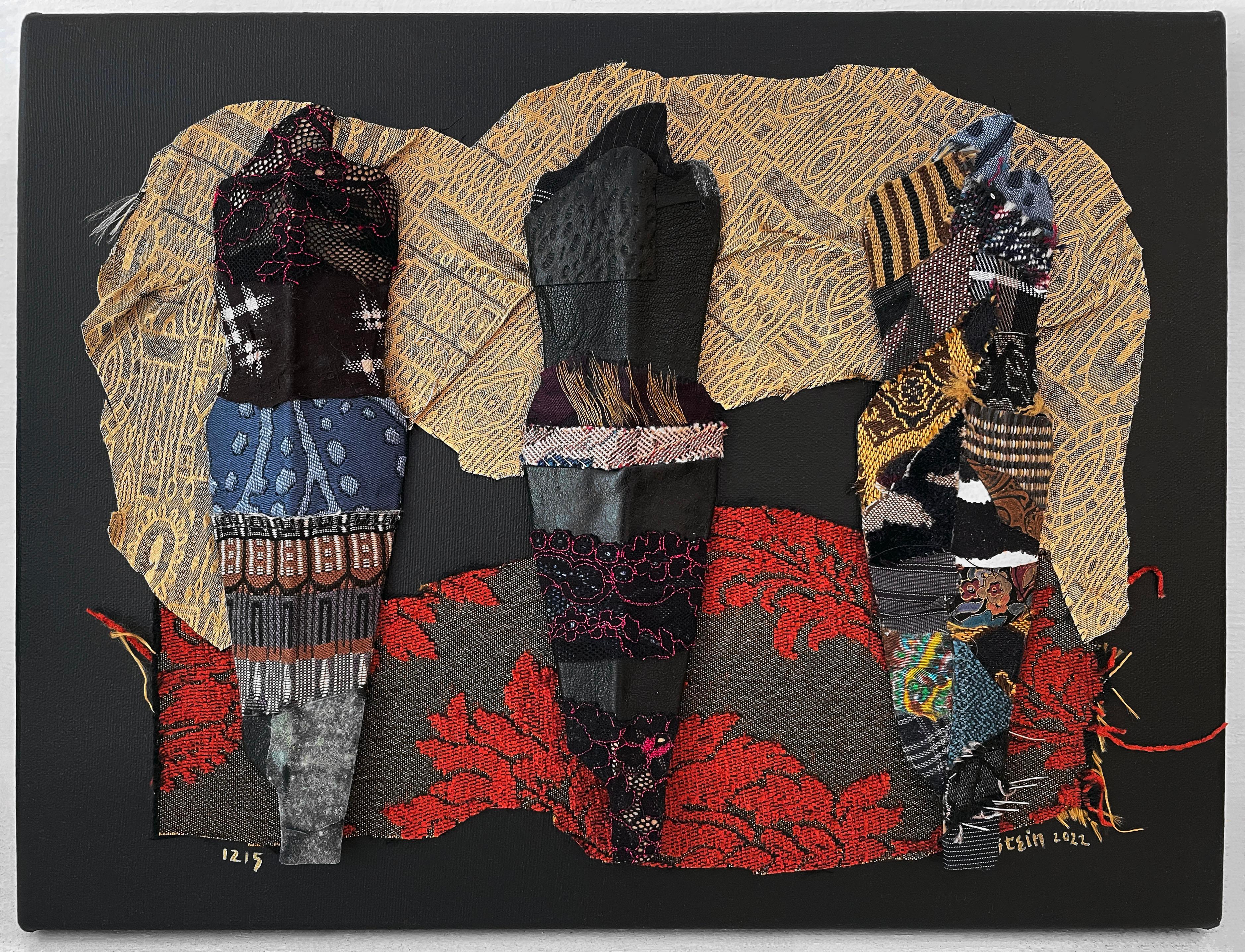 Linda Stein, 1215 - Contemporary Art 3D Mixed Media Fabric Sculptural Collage

Linda Stein started her Knights of Protection series after she was forced to evacuate her New York downtown studio for a year post-9/11.  Stein's Knights are shield-like
