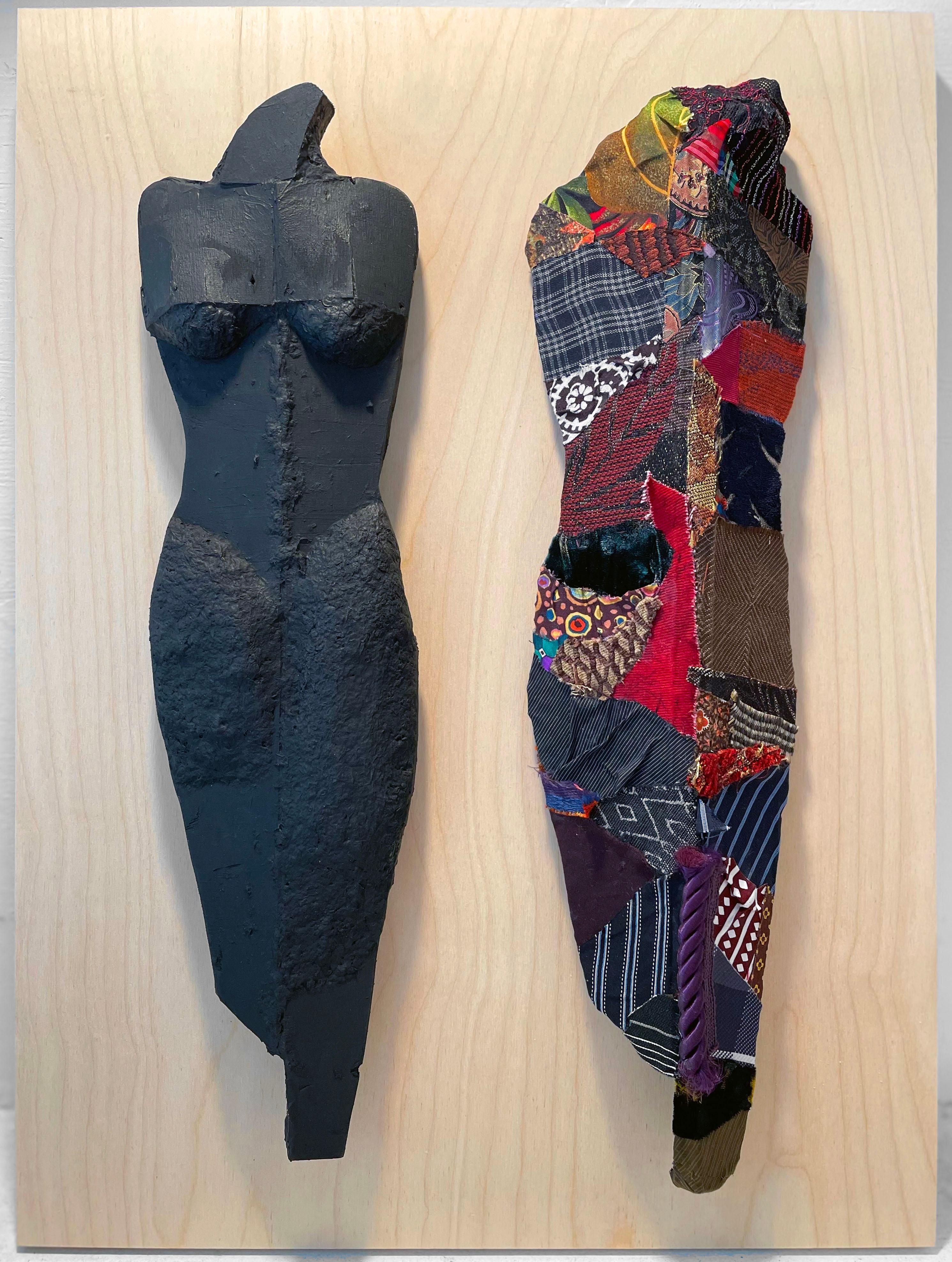 Linda Stein, 1218 - Collage scultoreo d'arte contemporanea in 3D con tecnica mista