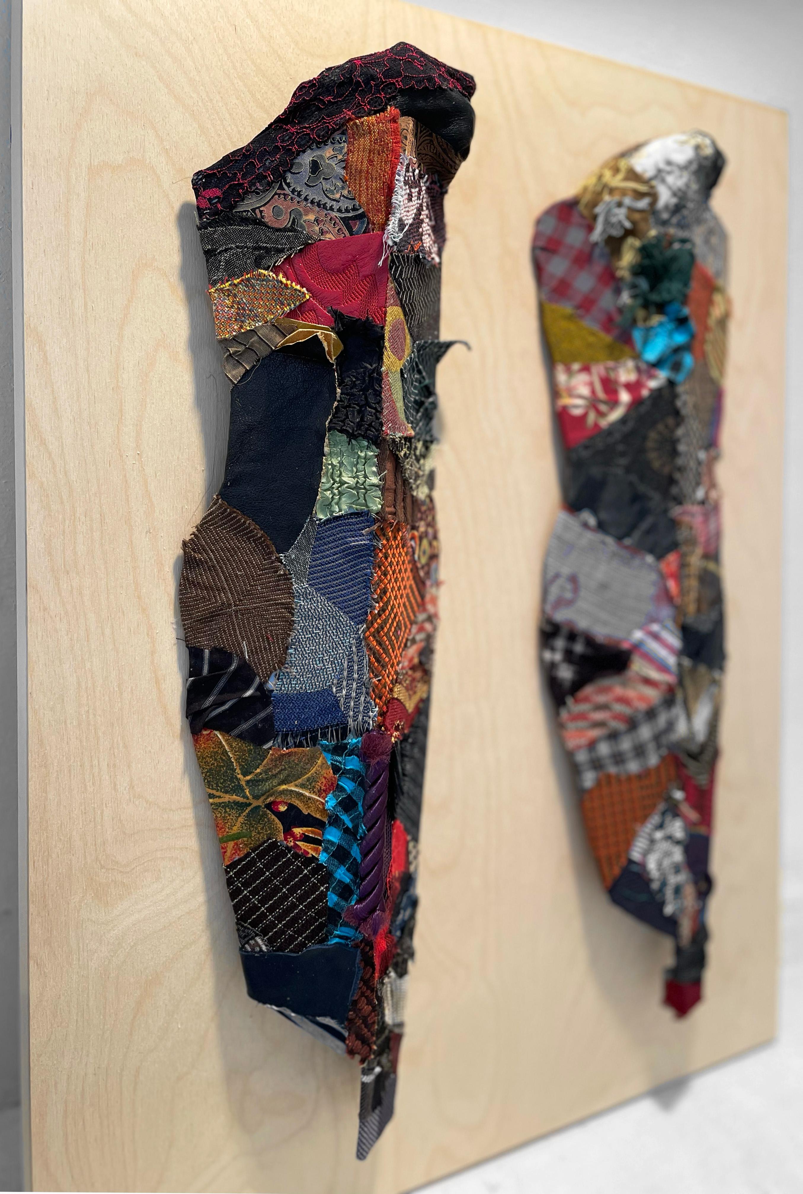 Linda Stein, 1219 - Contemporary Art 3D Mixed Media Fabric Sculptural Collage

Linda Stein started her Knights of Protection series after she was forced to evacuate her New York downtown studio for a year post-9/11.  Stein's Knights are shield-like