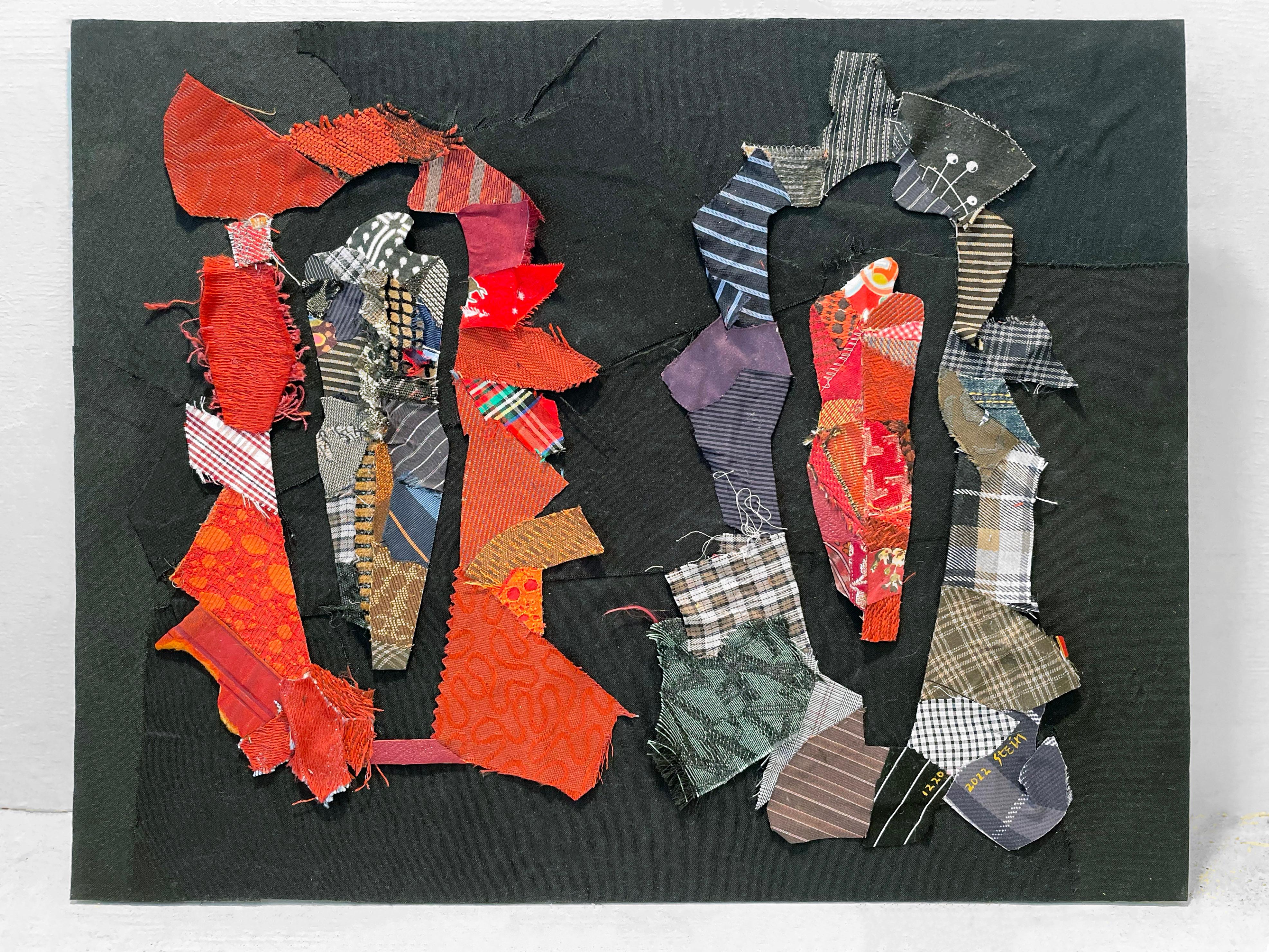 Linda Stein, 1220 - Collage scultoreo d'arte contemporanea in 3D a tecnica mista