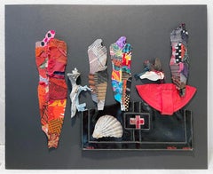 Linda Stein, 1222 - Contemporary Art 3D Mixed Media Fabric Sculptural Collage