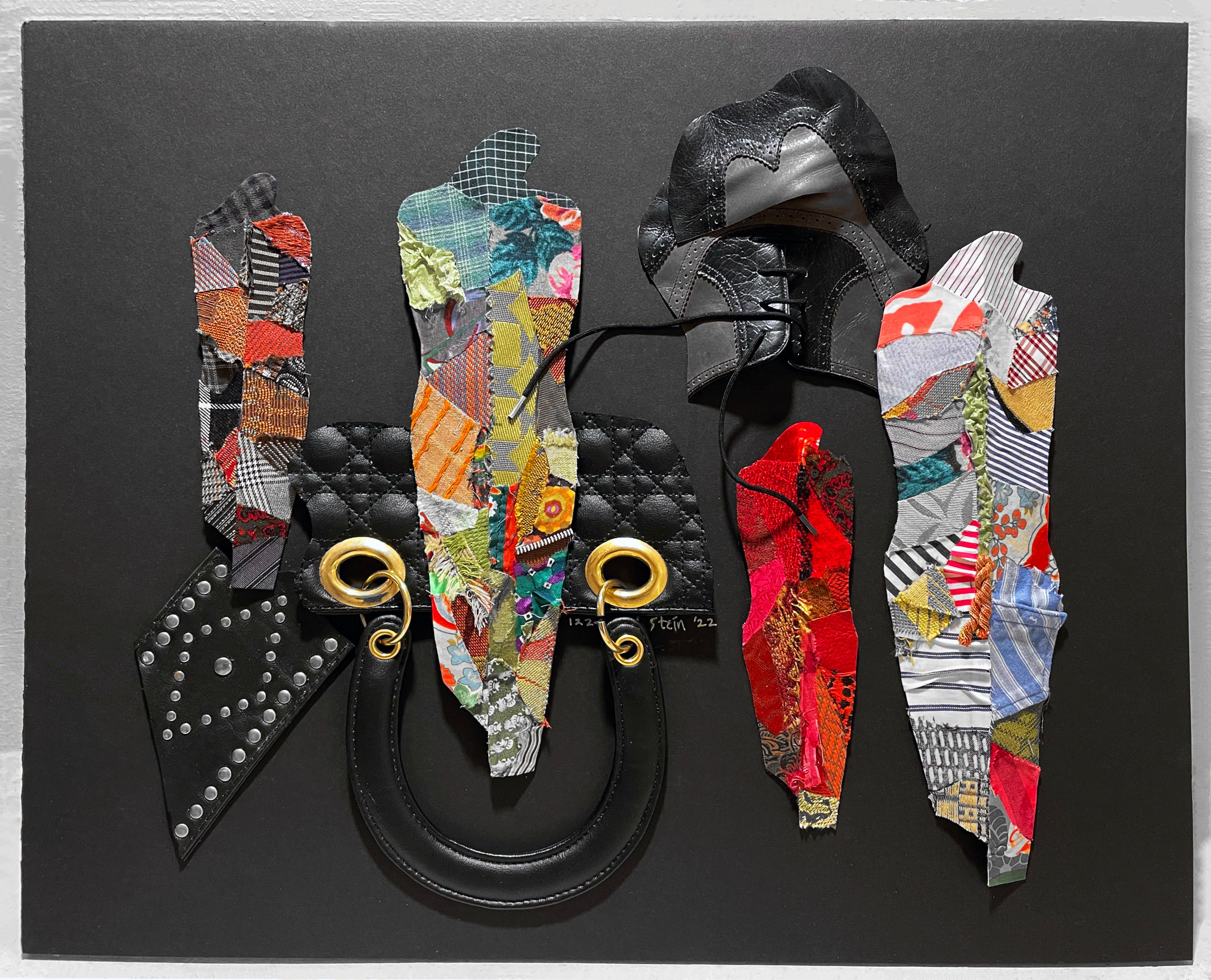 Linda Stein, 1224 - Contemporary Art 3D Mixed Media Fabric Sculptural Collage