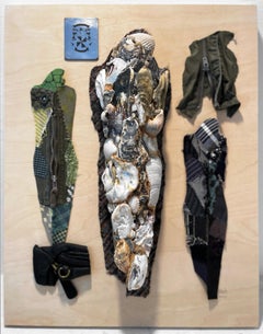 Linda Stein, 1225 - Art contemporain 3D Mixed Media Tissu Sculptural Collage