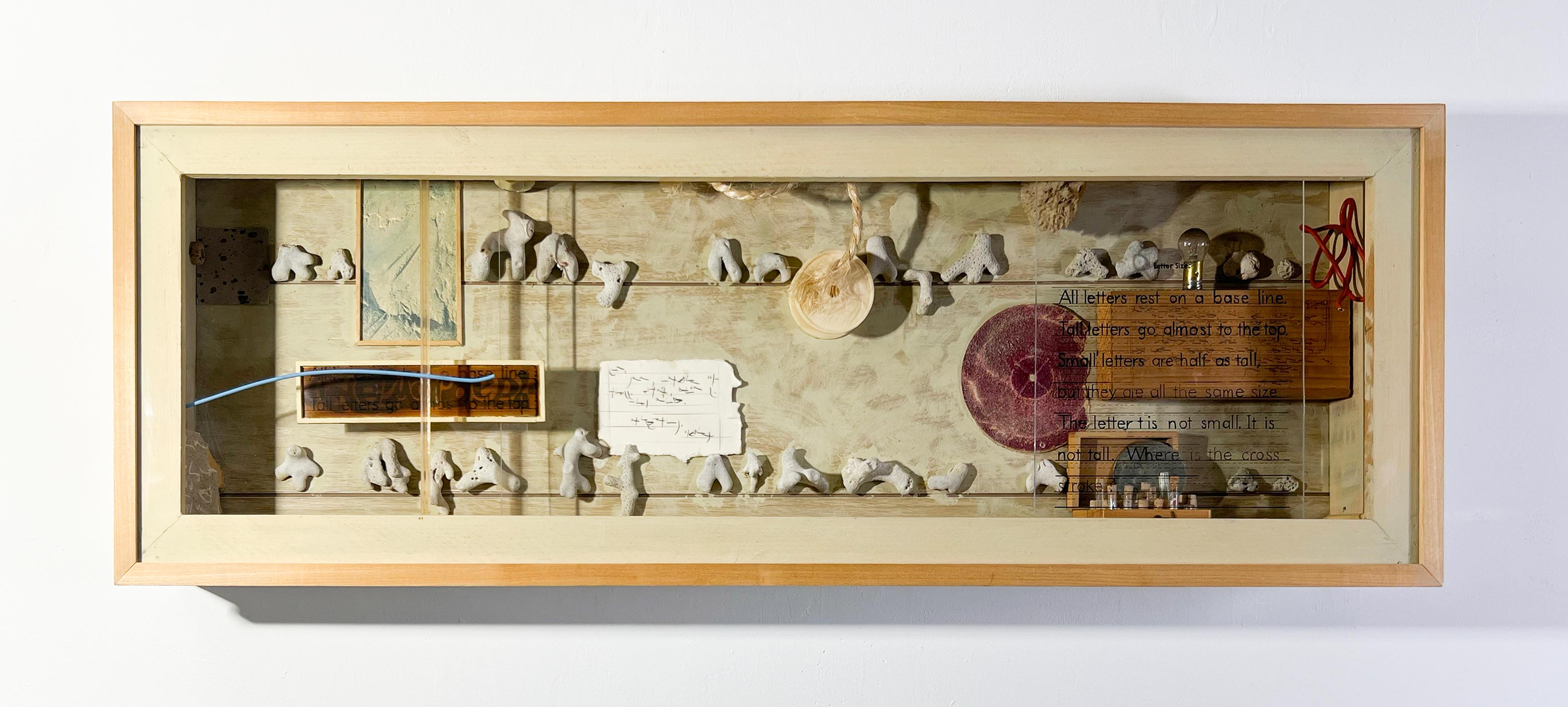 Mixed media, stone, sculptural diorama - All Letters Rest on a Base Line 3