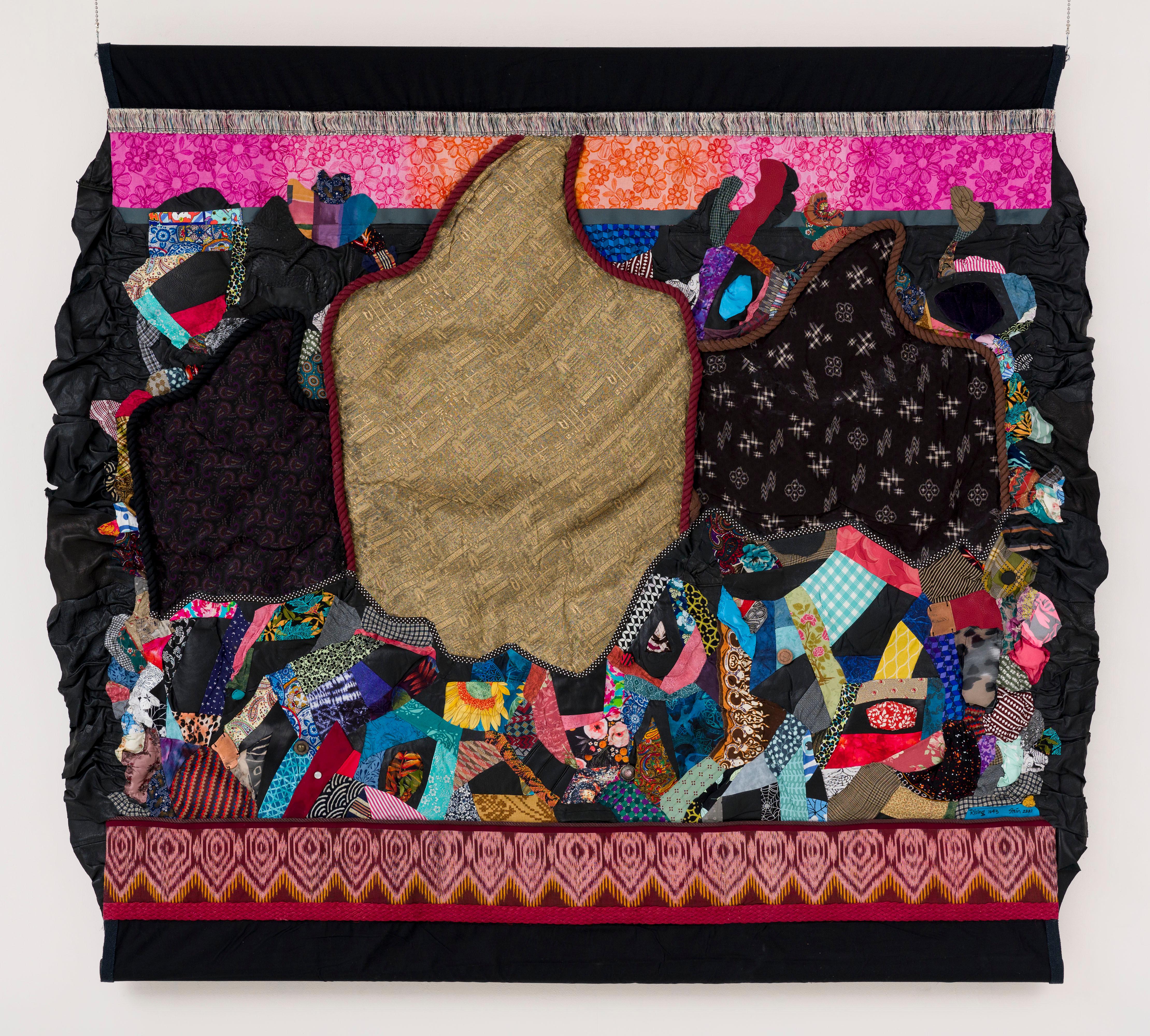 Rising 1043 - Contemporary Art, Mixed Media Sculptural Tapestry - Mixed Media Art by Linda Stein