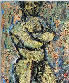 Acrylique sur toile, colorée, figurative, peinture d'un nu et modèle 362.004