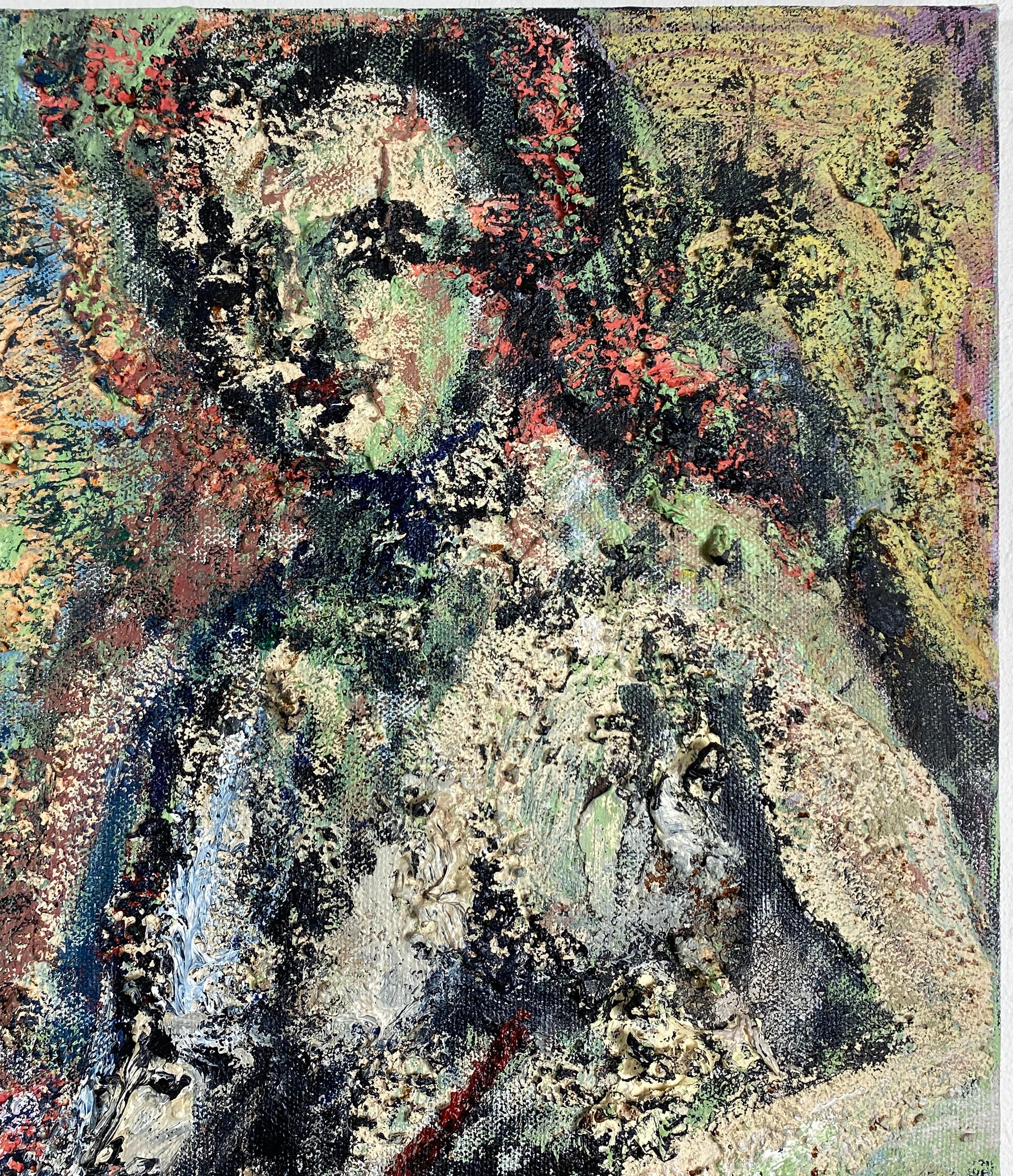 Acrylique sur toile, colorée, figurative, peinture d'un nu et modèle 362.004 - Contemporain Painting par Linda Stein