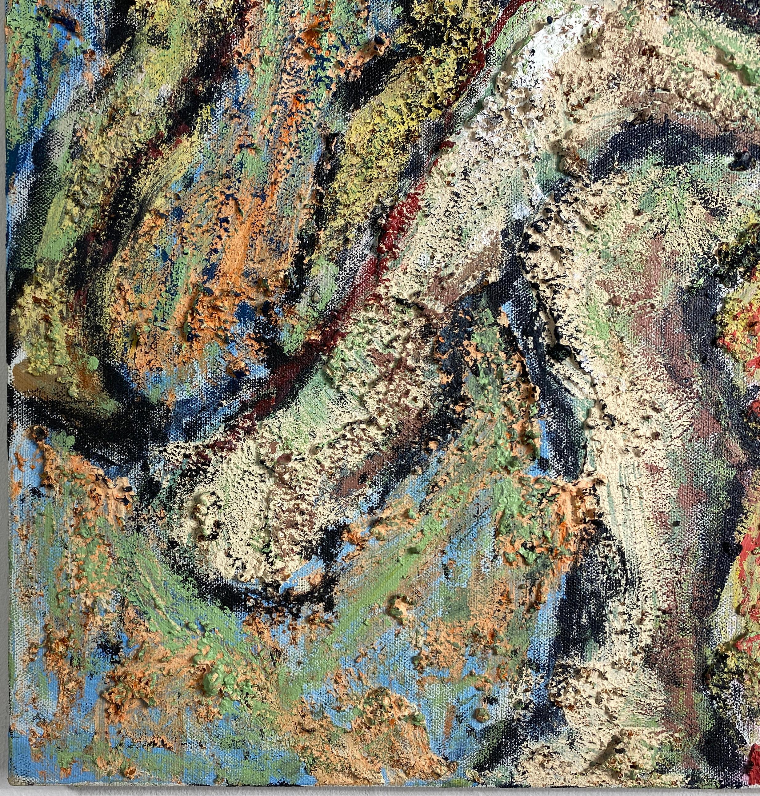 Acrylique sur toile, colorée, figurative, peinture d'un nu et modèle 362.004 en vente 1