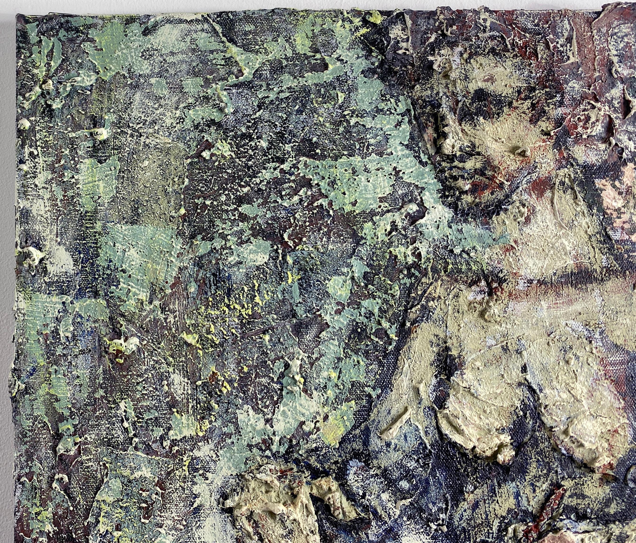 Peinture colorée sur toile, signée, artiste et modèle 362.001 - Painting de Linda Stein