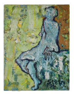 Signé, acrylique sur toile, peinture colorée de nus - Figurations 360.078